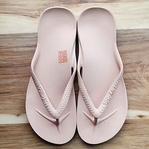 Archies Beige Flip Flops Womens 9 Mens 8 NWOT